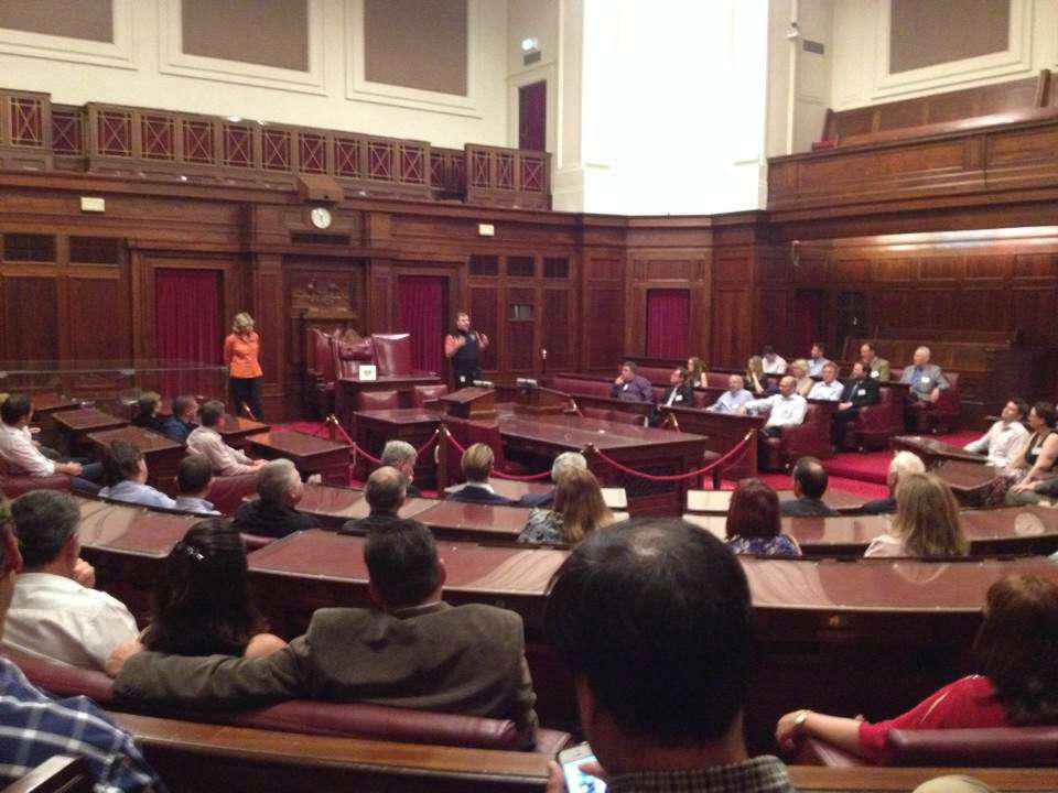 公司陳董事長在澳洲首都堪培拉國會現場。