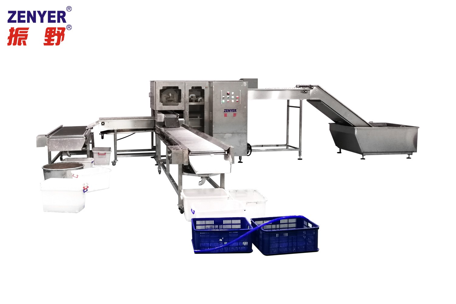 【振野產品推薦】ZYL-PS9-MS6多排蛋品清洗及自動打蛋生產線